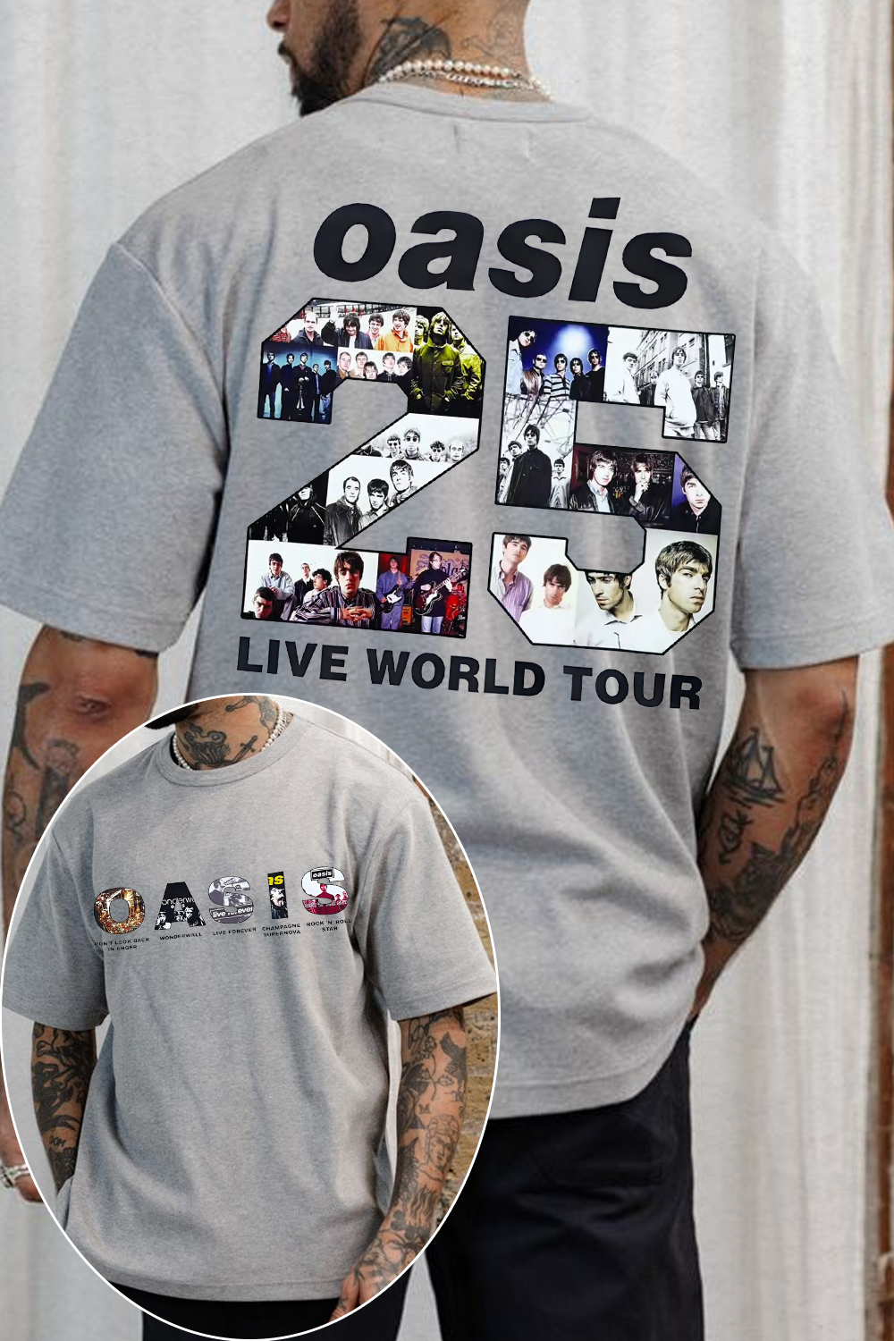 Oasis Unisex T Shirt Definitely Maybe Promo Official Reunion Tour 2025