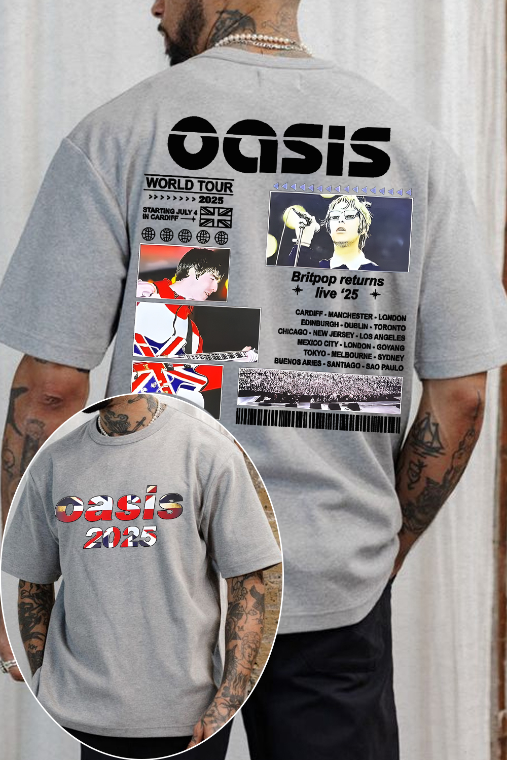 Oasis live tour tee