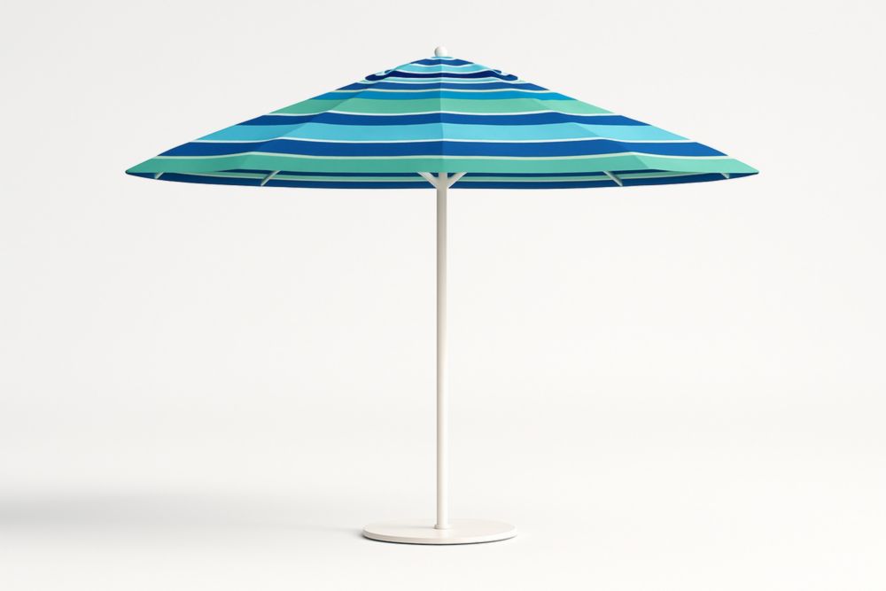Parasol de jardin rayé en polyester Ø300 cm