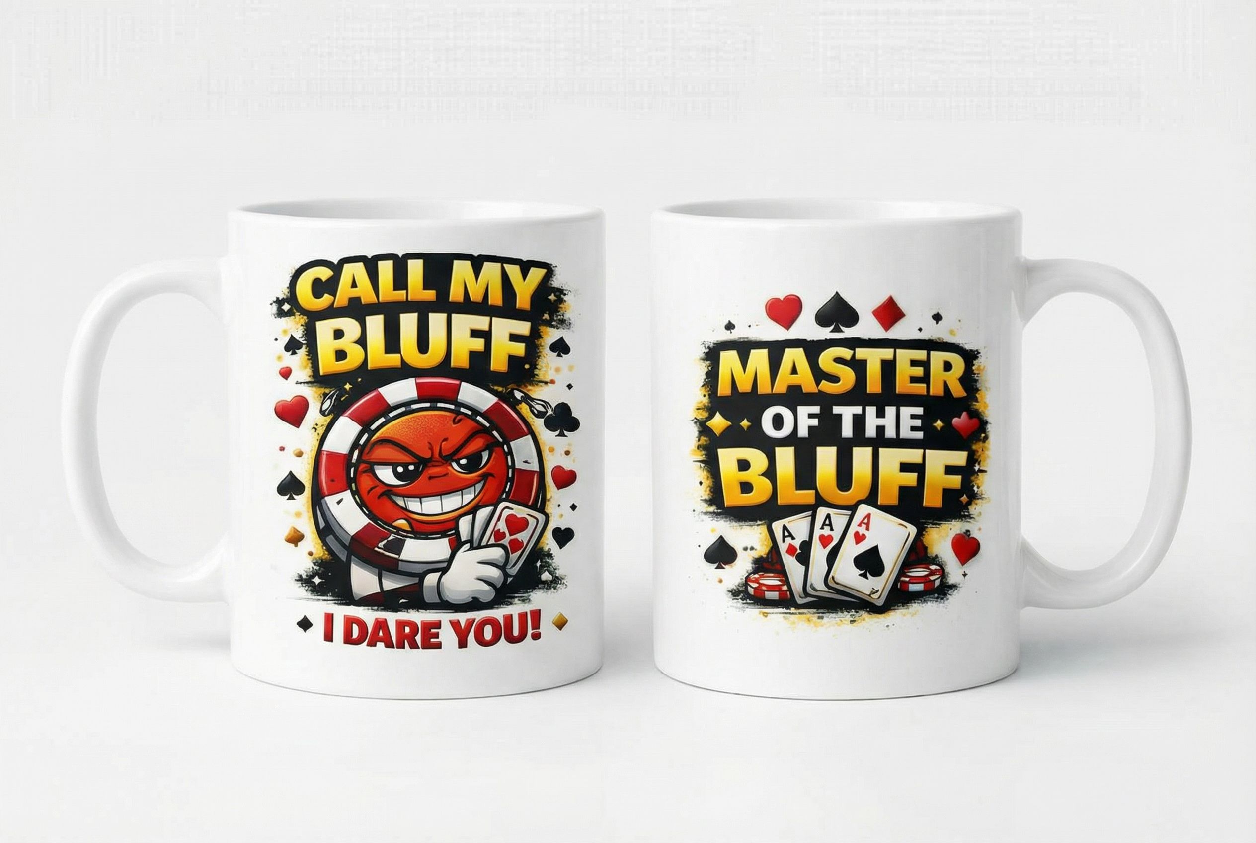 Poker Attitude Mug™ – Beginner / Pro / Bluff King