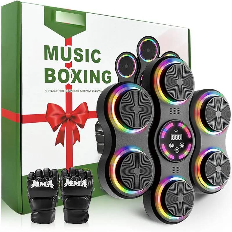【Christmas gifts】Music Boxing Machine, Boxing Wall Mount Machine For Adult, Smart Boxing Traineing Machine With Boxing Gloves, Boxing Workout Equipment Target For Home, Office, Gym (Upgrade)