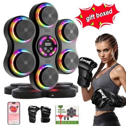 【Christmas gifts】Music Boxing Machine, Boxing Wall Mount Machine For Adult, Smart Boxing Traineing Machine With Boxing Gloves, Boxing Workout Equipment Target For Home, Office, Gym (Upgrade)