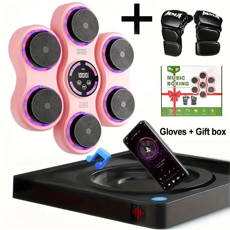 【Christmas gifts】Music Boxing Machine, Boxing Wall Mount Machine For Adult, Smart Boxing Traineing Machine With Boxing Gloves, Boxing Workout Equipment Target For Home, Office, Gym (Upgrade)