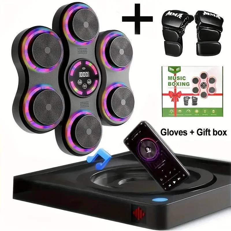 【Christmas gifts】Music Boxing Machine, Boxing Wall Mount Machine For Adult, Smart Boxing Traineing Machine With Boxing Gloves, Boxing Workout Equipment Target For Home, Office, Gym (Upgrade)