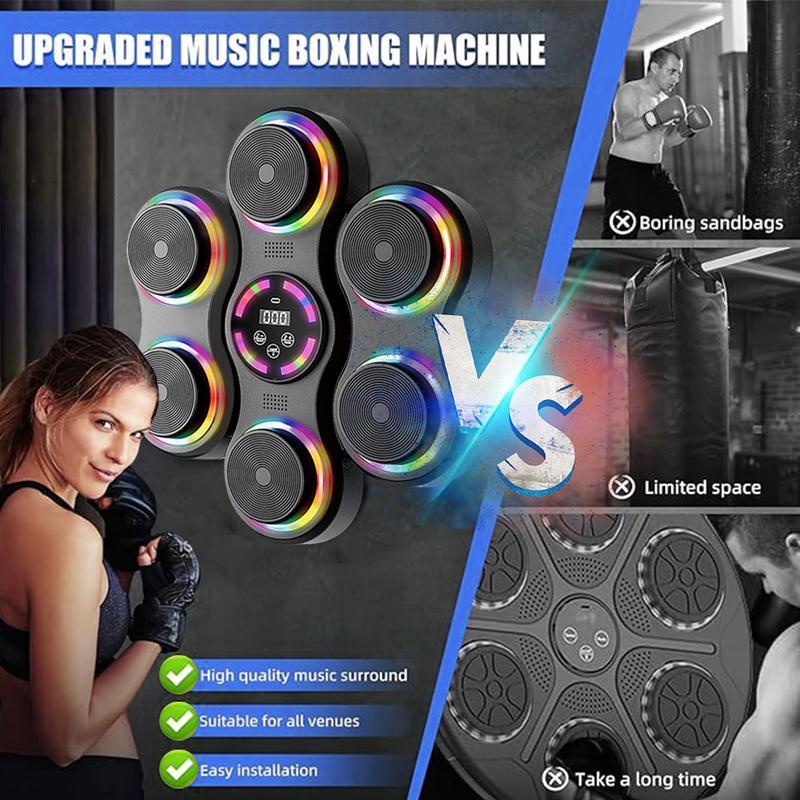 【Christmas gifts】Music Boxing Machine, Boxing Wall Mount Machine For Adult, Smart Boxing Traineing Machine With Boxing Gloves, Boxing Workout Equipment Target For Home, Office, Gym (Upgrade)
