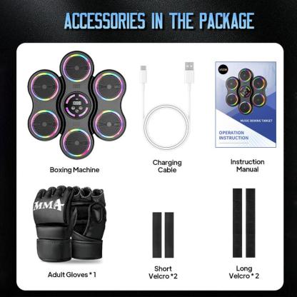 【Christmas gifts】Music Boxing Machine, Boxing Wall Mount Machine For Adult, Smart Boxing Traineing Machine With Boxing Gloves, Boxing Workout Equipment Target For Home, Office, Gym (Upgrade)