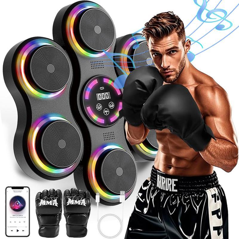 【Christmas gifts】Music Boxing Machine, Boxing Wall Mount Machine For Adult, Smart Boxing Traineing Machine With Boxing Gloves, Boxing Workout Equipment Target For Home, Office, Gym (Upgrade)