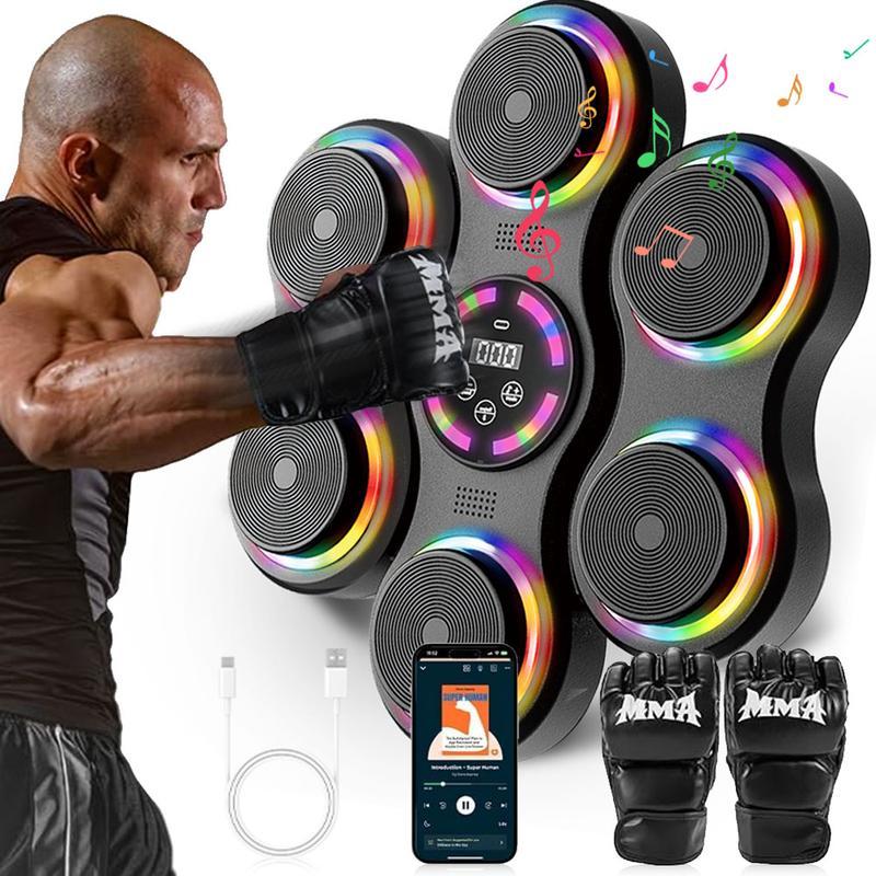 【Christmas gifts】Music Boxing Machine, Boxing Wall Mount Machine For Adult, Smart Boxing Traineing Machine With Boxing Gloves, Boxing Workout Equipment Target For Home, Office, Gym (Upgrade)