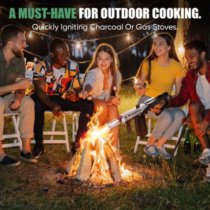 Kitchen Torch, Powerful Propane Torch for Steak Searing, Adjustable Culinary Torch for Home Baking Supplies, Campfire Starter, Multi-functional BBQ Torch for Creme Brule, Christmas & New Year Gift Ideas(Tank Not Included)