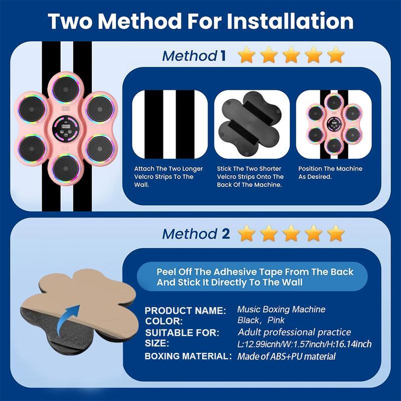 【Christmas gifts】Music Boxing Machine, Boxing Wall Mount Machine For Adult, Smart Boxing Traineing Machine With Boxing Gloves, Boxing Workout Equipment Target For Home, Office, Gym (Upgrade)