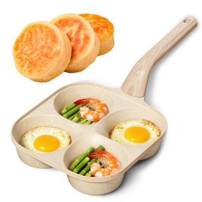 🍳✨4-Hole Non-Stick Egg & Breakfast Skillet