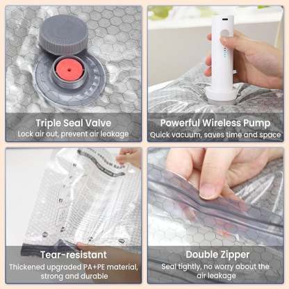 🔥 LAST DAY 49% OFF-Cordless Travel Vacuum Storage Compression Bag Set