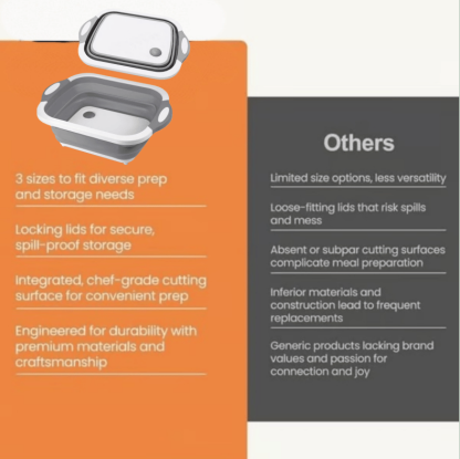 🔥🌡️Last Day Promotion 49% Off🍗🥗BBQ & Meal Prep Tub | Collapsible Prep Tub🍖🏕️