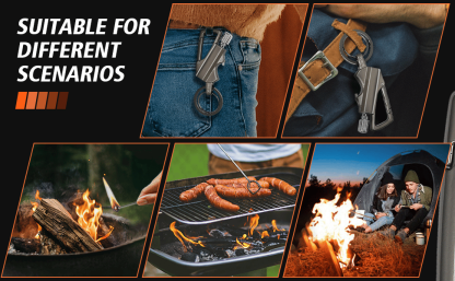 🔥Permanent Match Infinity Lighter with Multitool Keychain Bottle Opener