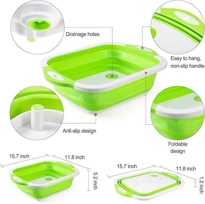 🔥🌡️Last Day Promotion 49% Off🍗🥗BBQ & Meal Prep Tub | Collapsible Prep Tub🍖🏕️