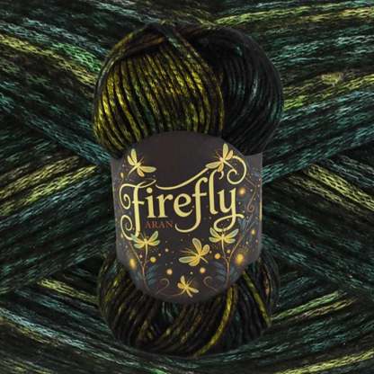 🧶Aran Wool ‘Firefly’ Iridescent Shimmer Yarn: A Touch of Magic in Every Stitch💫