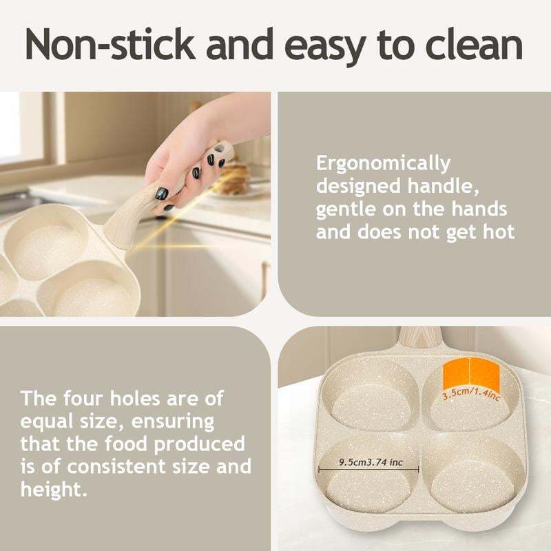 🍳✨4-Hole Non-Stick Egg & Breakfast Skillet