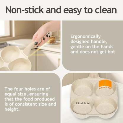 🍳✨4-Hole Non-Stick Egg & Breakfast Skillet