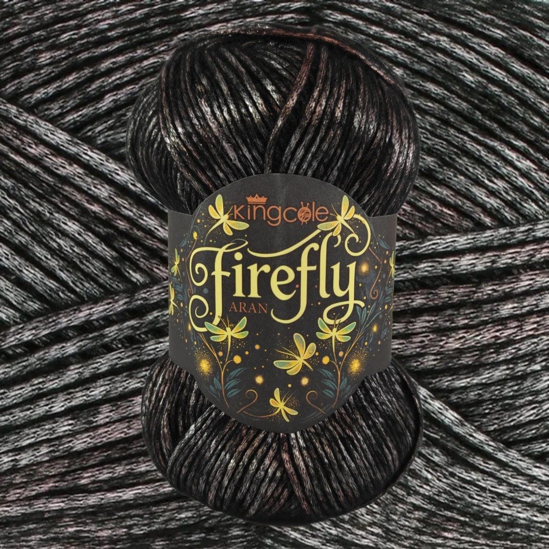 🧶Aran Wool ‘Firefly’ Iridescent Shimmer Yarn: A Touch of Magic in Every Stitch💫