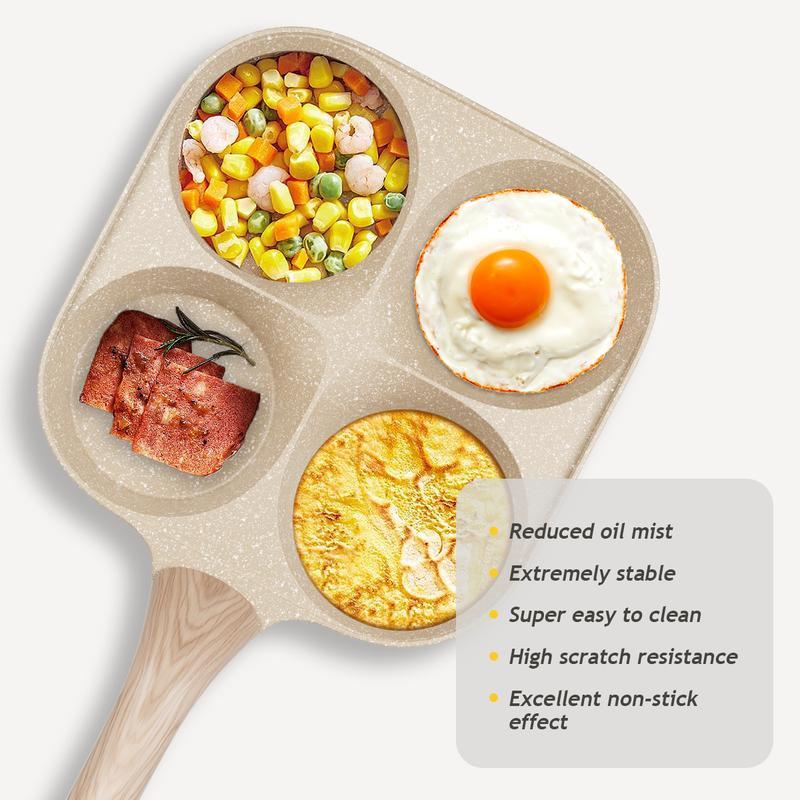 🍳✨4-Hole Non-Stick Egg & Breakfast Skillet