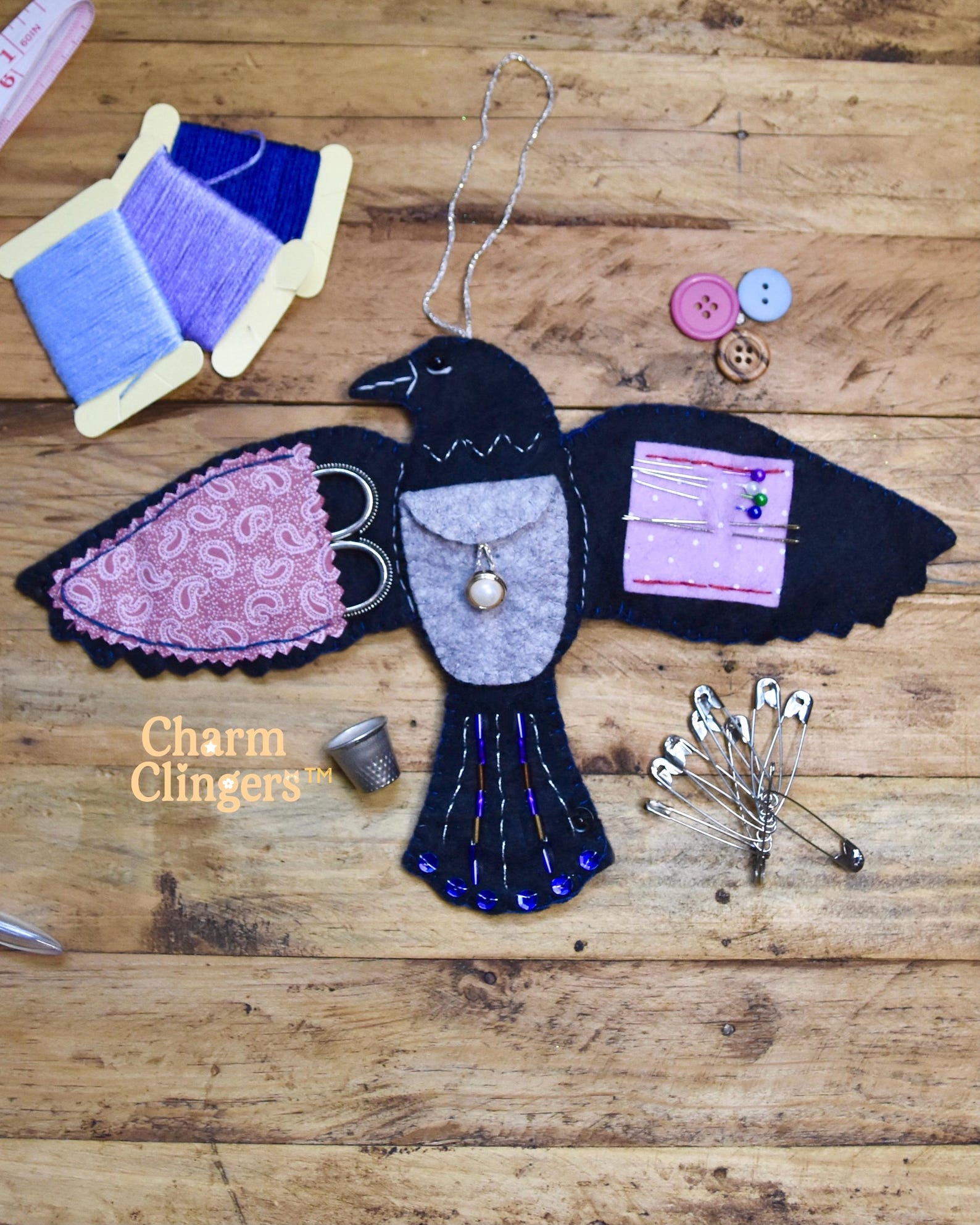 🖤 “Raven’s Keepsake – Guardian of Stitches” 🪡✨