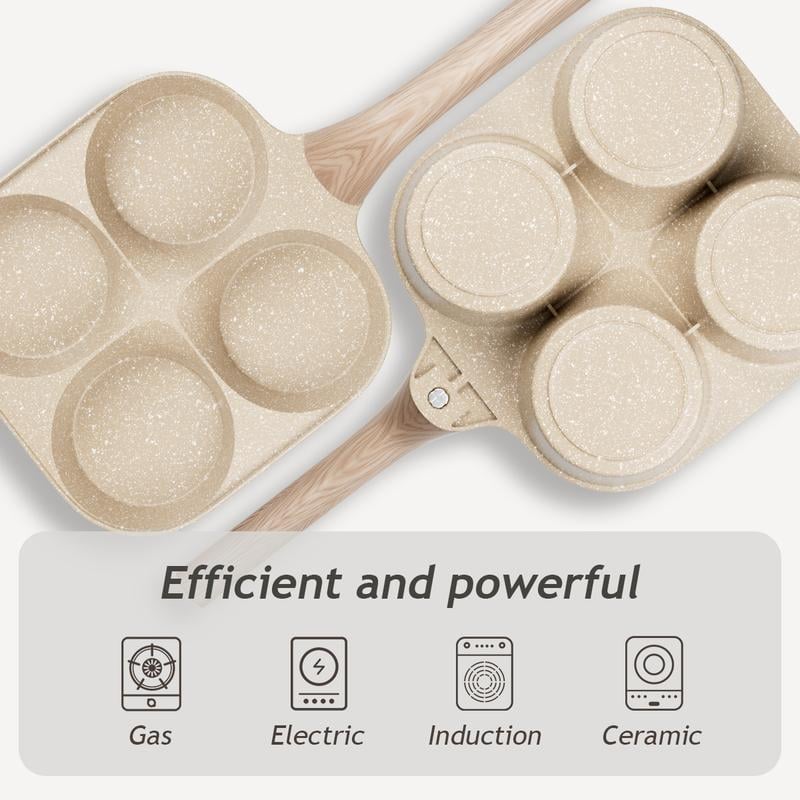 🍳✨4-Hole Non-Stick Egg & Breakfast Skillet