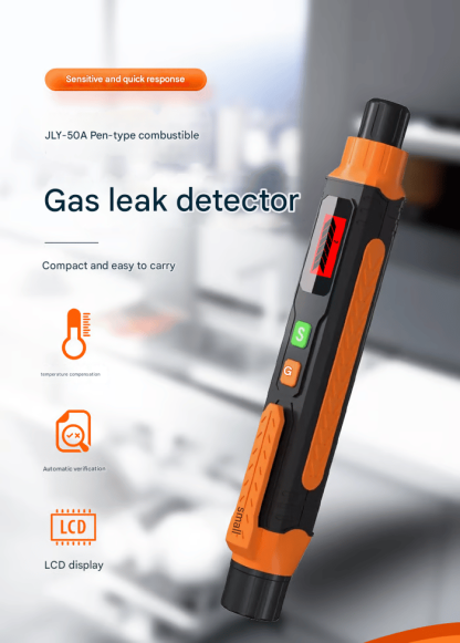 Natural Gas Leak Detector, With Audible & Visual Alarm