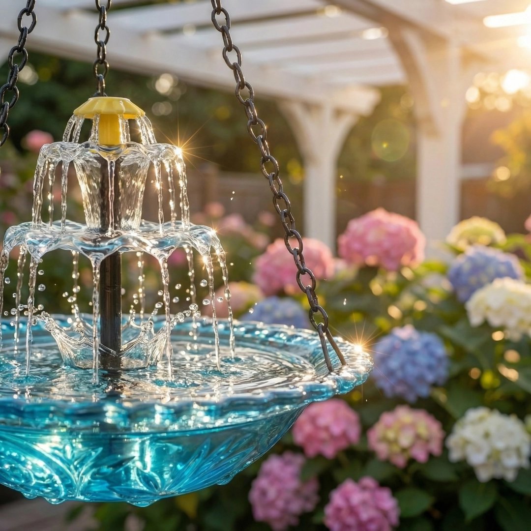 ✨2026 Spring special offer 70% off-🐦Solar Cascade Hanging Bird Bath Fountain