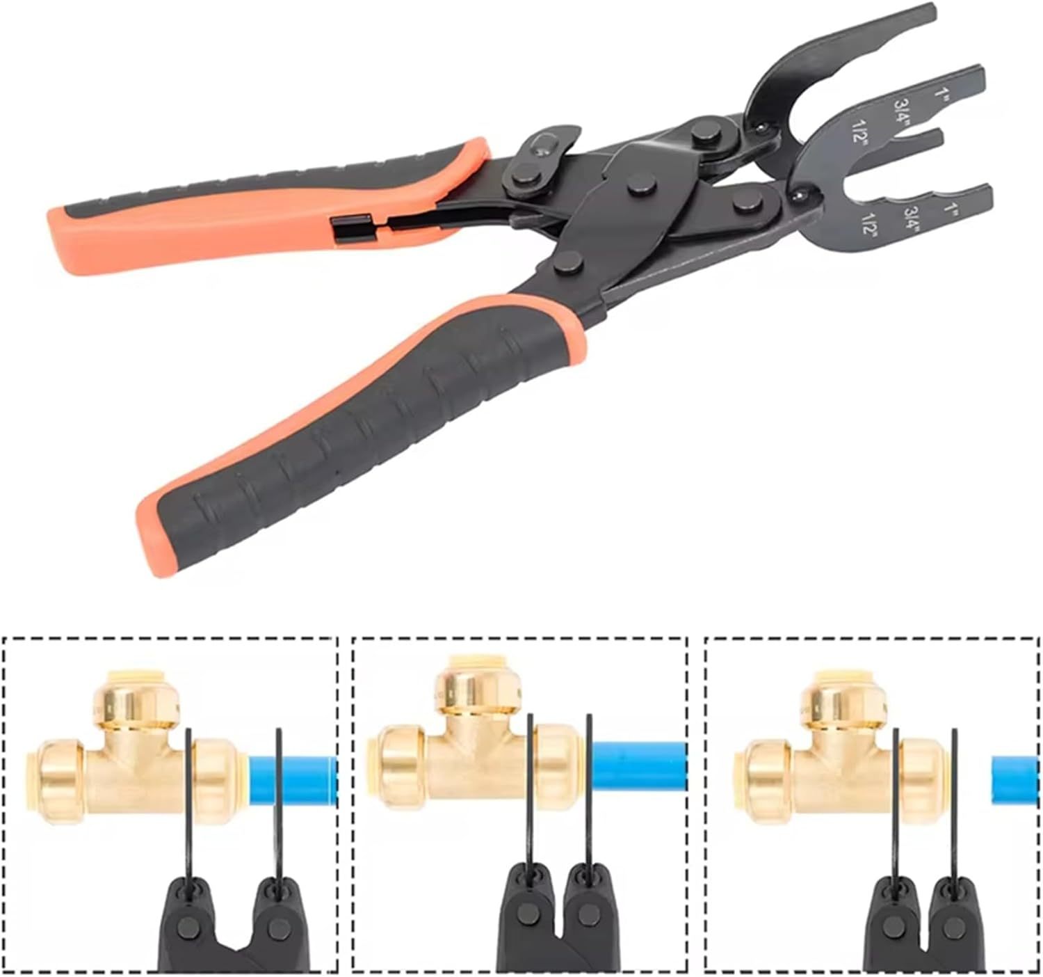 Exclusive Offer💥Fit Disconnect Tong Tool for Easily Removing Push-to-Connect Fittings(1/2in, 3/4in, 1in)