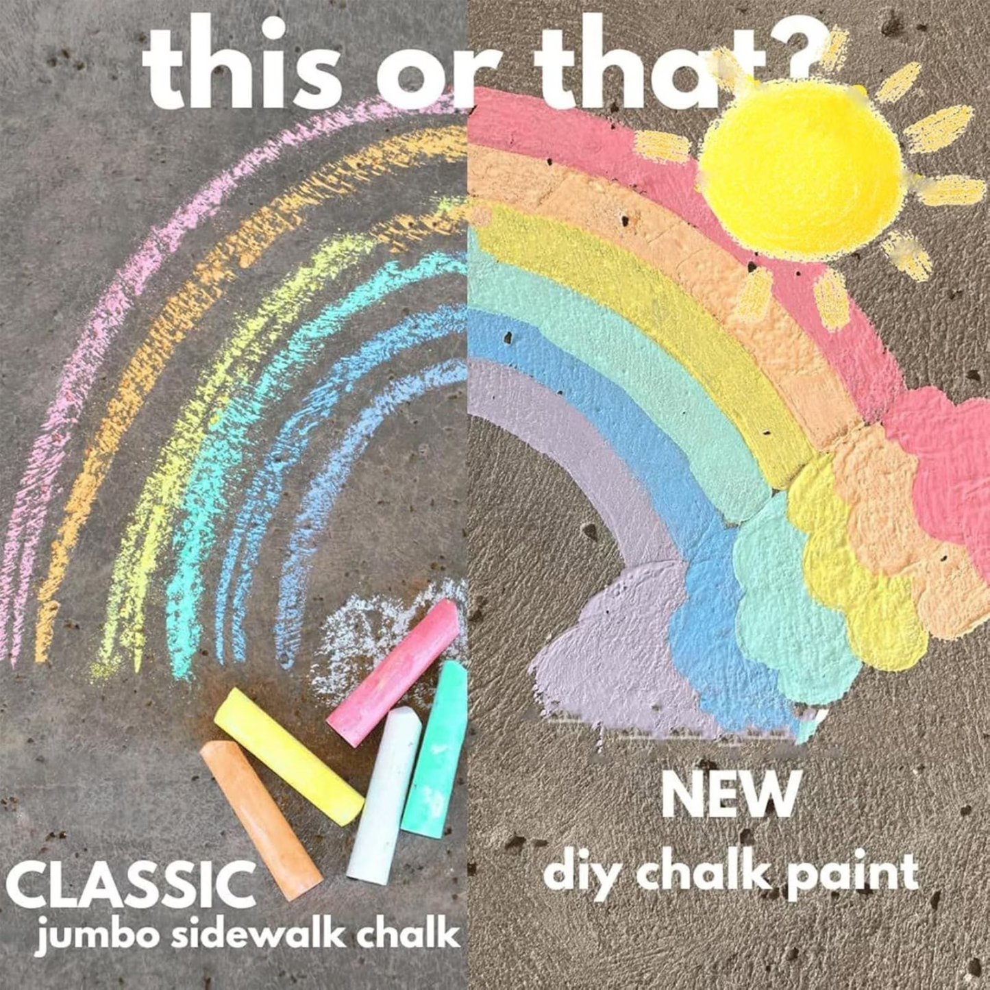 🔥Summer Hot Sale🎨 Jumbo Sidewalk Chalk Paint Brushes – Create BIG Outdoor Art!
