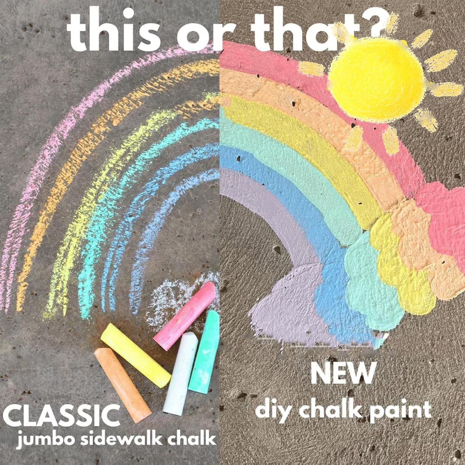 🔥Summer Hot Sale🎨 Jumbo Sidewalk Chalk Paint Brushes – Create BIG Outdoor Art!