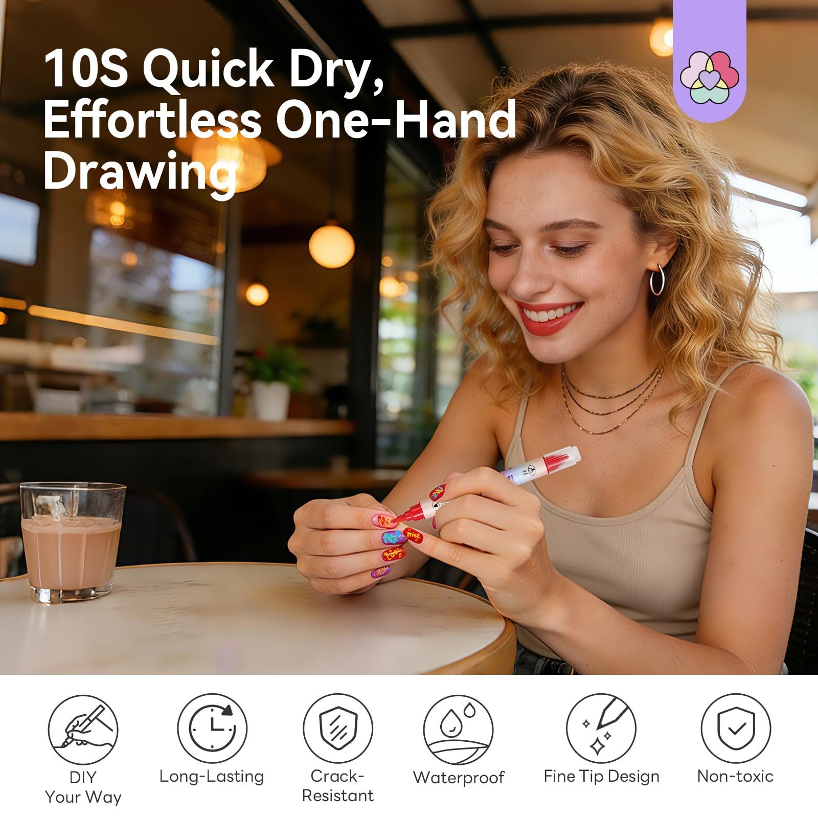 Fast-Drying Waterproof Nail Pens