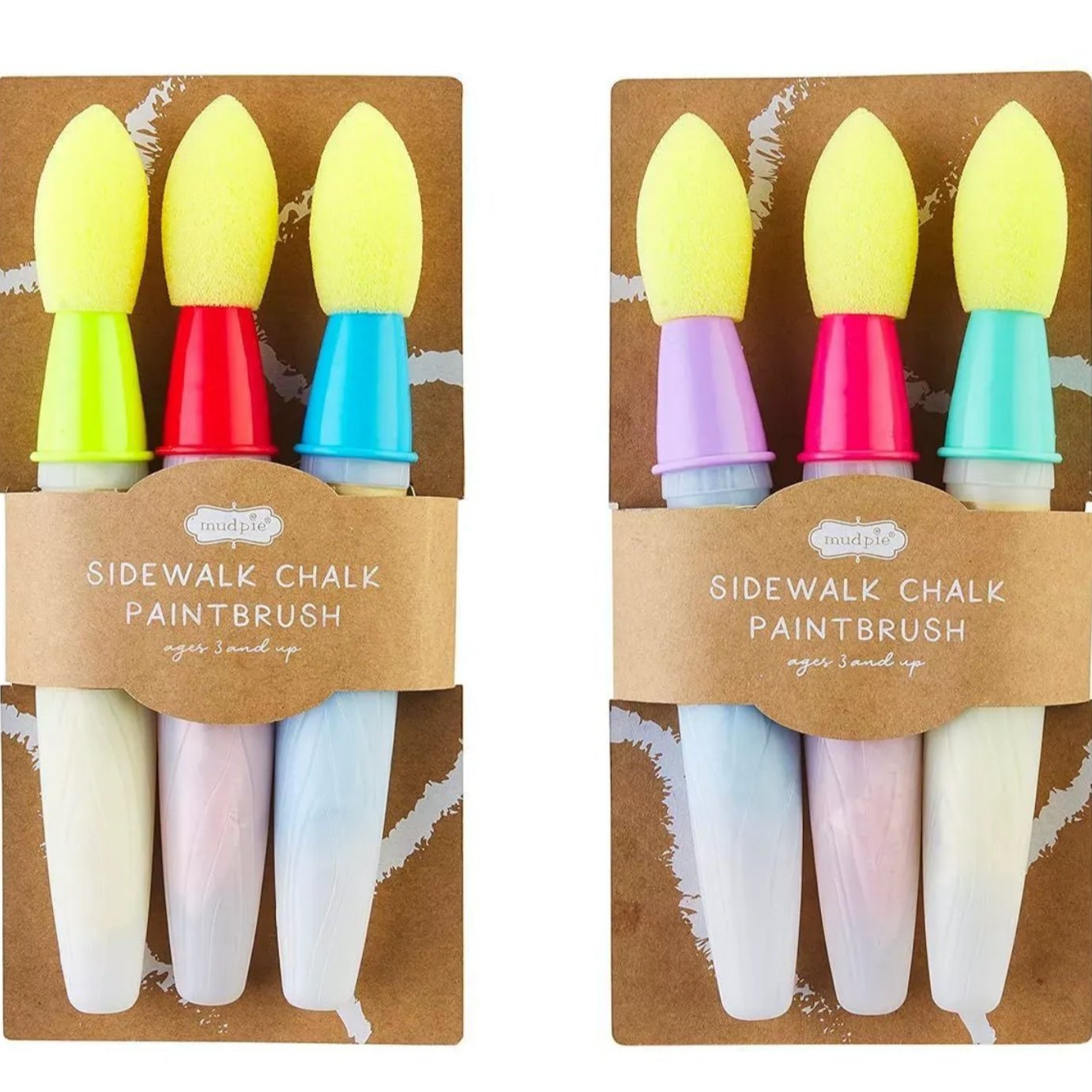 🔥Summer Hot Sale🎨 Jumbo Sidewalk Chalk Paint Brushes – Create BIG Outdoor Art!