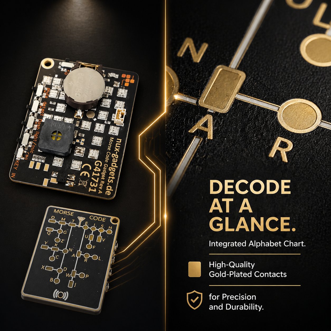 📟 Morse Code Trainer Card Pro (LED Edition)