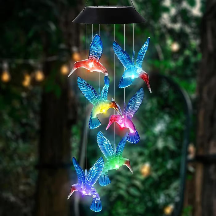 🦋Enhance Your Garden✨Creative Bird Design Solar Wind Chimes