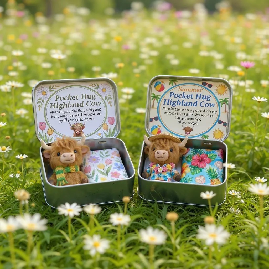🌾🐮Pocket Hug Highland Cow Gift Set – A Little Hug You Can Carry Anywhere 💛