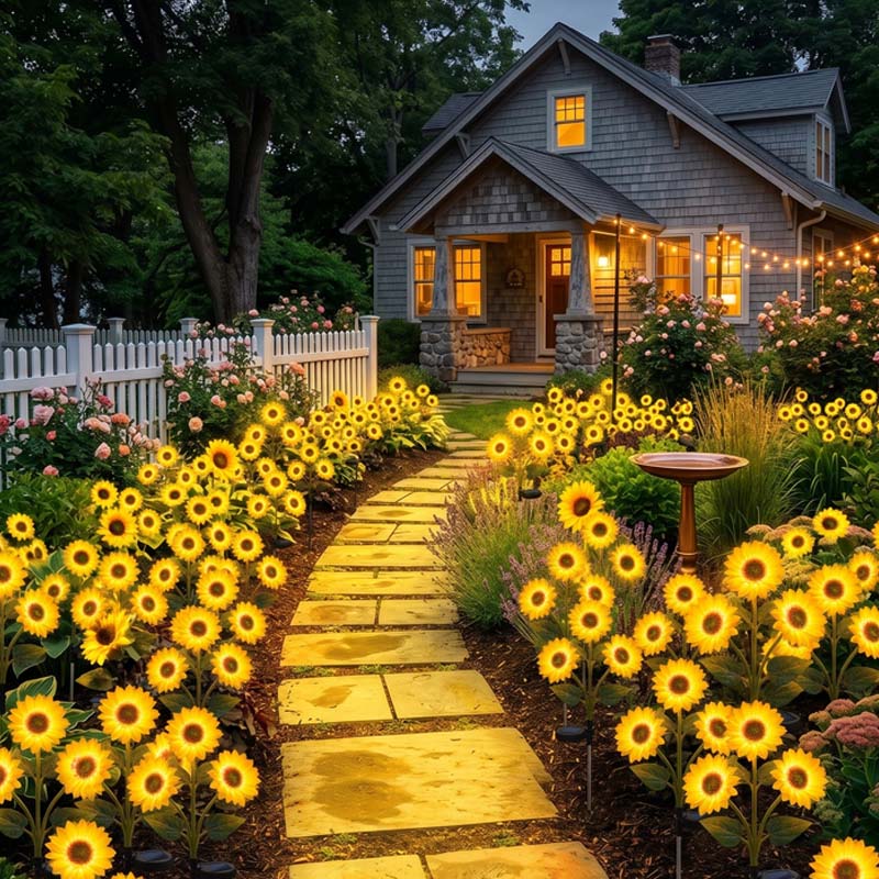 🌻 65K+ SOLD! 2026 UPGRADED Solar Sunflowers – Hyper-Realistic Petals, Stunning Shadow Projections & Dusk-to-Dawn Garden Magic 🌻