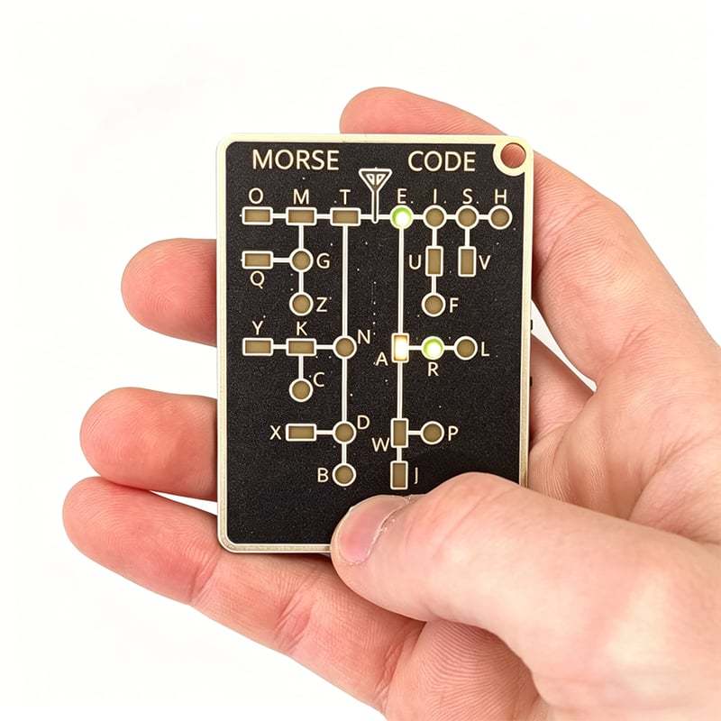 📟 Morse Code Trainer Card Pro (LED Edition)