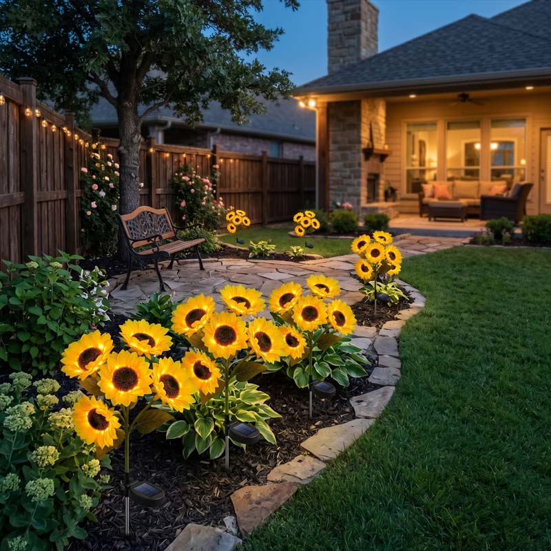 🌻 65K+ SOLD! 2026 UPGRADED Solar Sunflowers – Hyper-Realistic Petals, Stunning Shadow Projections & Dusk-to-Dawn Garden Magic 🌻