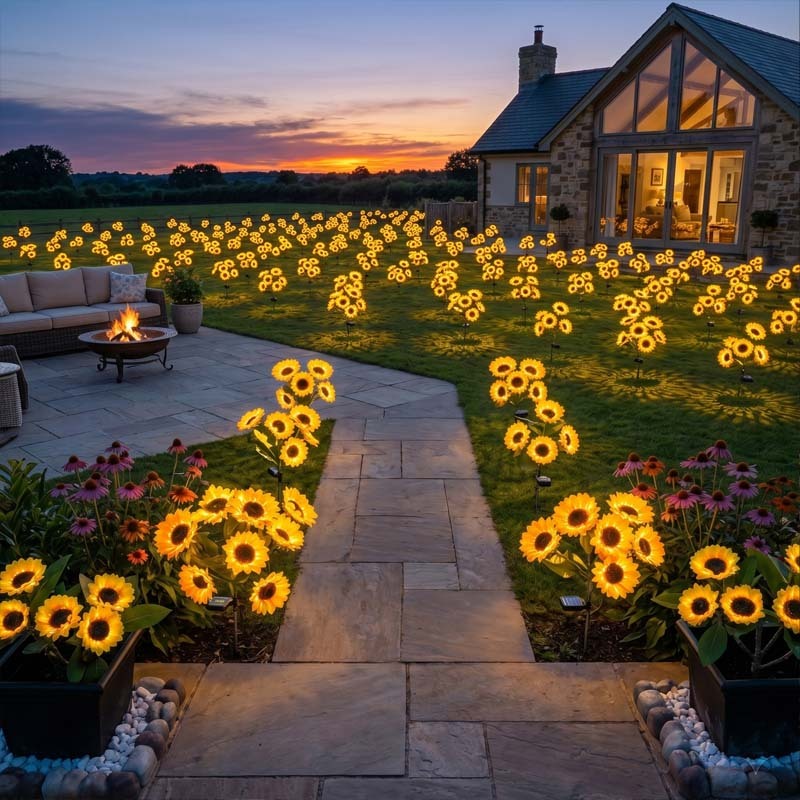 🌻 65K+ SOLD! 2026 UPGRADED Solar Sunflowers – Hyper-Realistic Petals, Stunning Shadow Projections & Dusk-to-Dawn Garden Magic 🌻