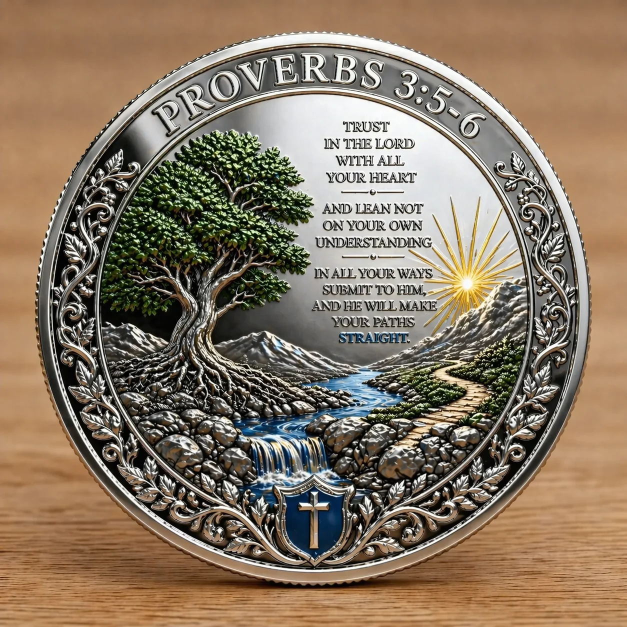 “Trust in the Lord” Proverbs 3:5–6 Faith Coin — A Powerful Reminder That He Will Guide Your Path ✝️
