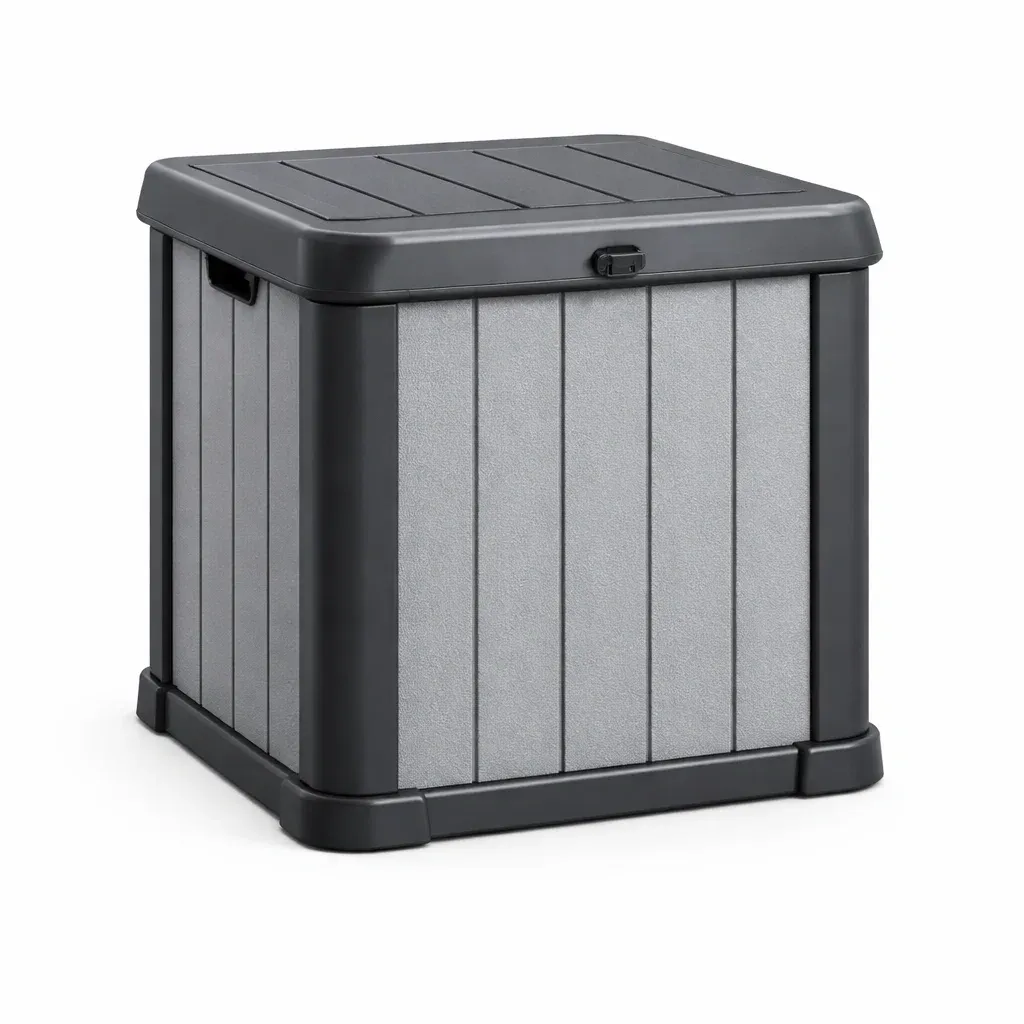 Contenitore di Stoccaggio in Plastica Grigio/Nero-ELITEFURNZ