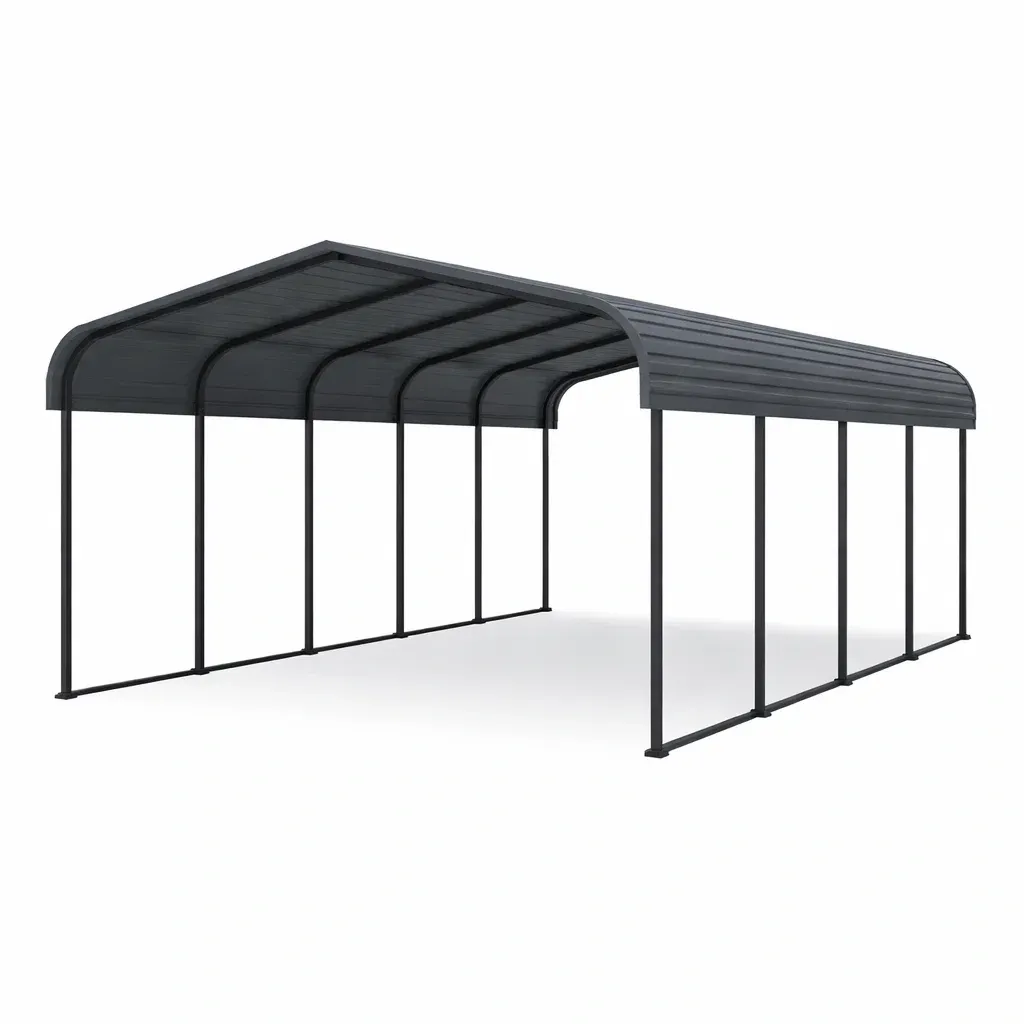 Tettoia Autoportante in Acciaio Zincato 600x300x250 cm Nero-ELITEFURNZ