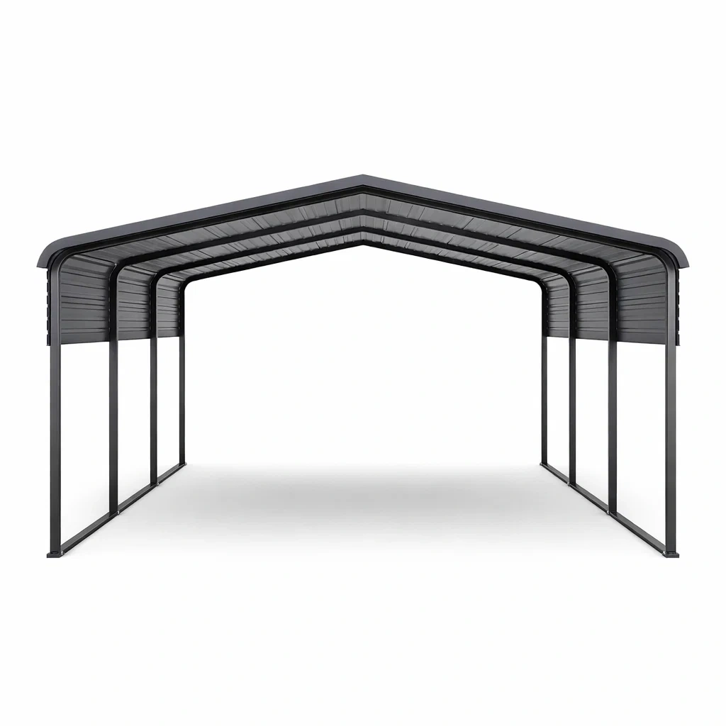 Tettoia in Acciaio Laminato Grigio-ELITEFURNZ