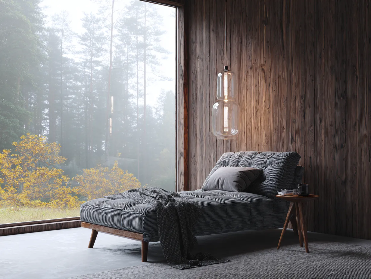 Chaise longue-tissu-182x74x76 cm-gris clair-style nordique-Homigoden