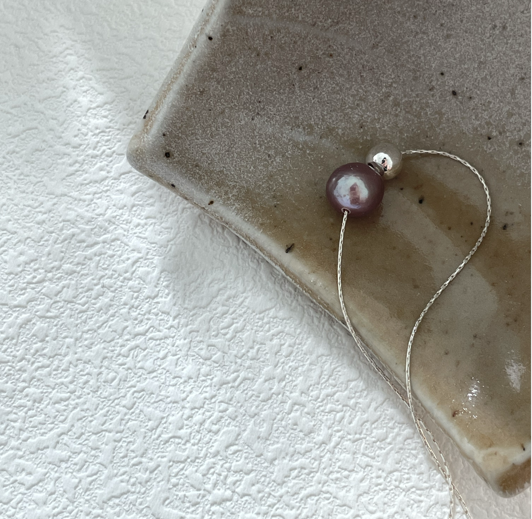 Silver grape necklace