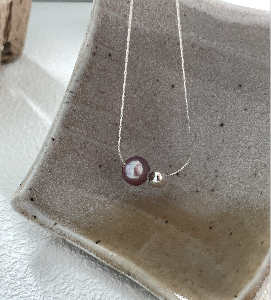 Silver grape necklace