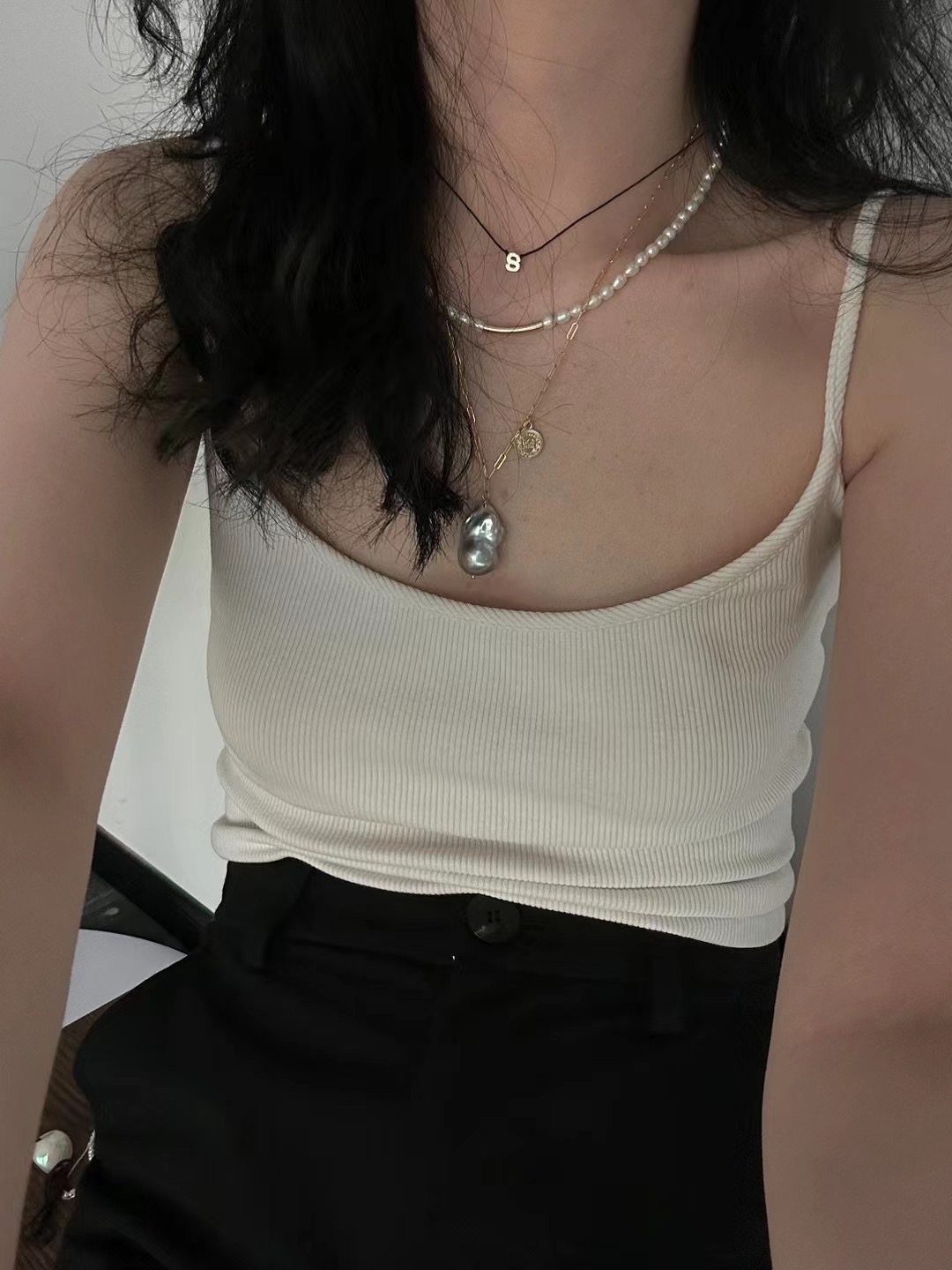 Grey Baroque necklace