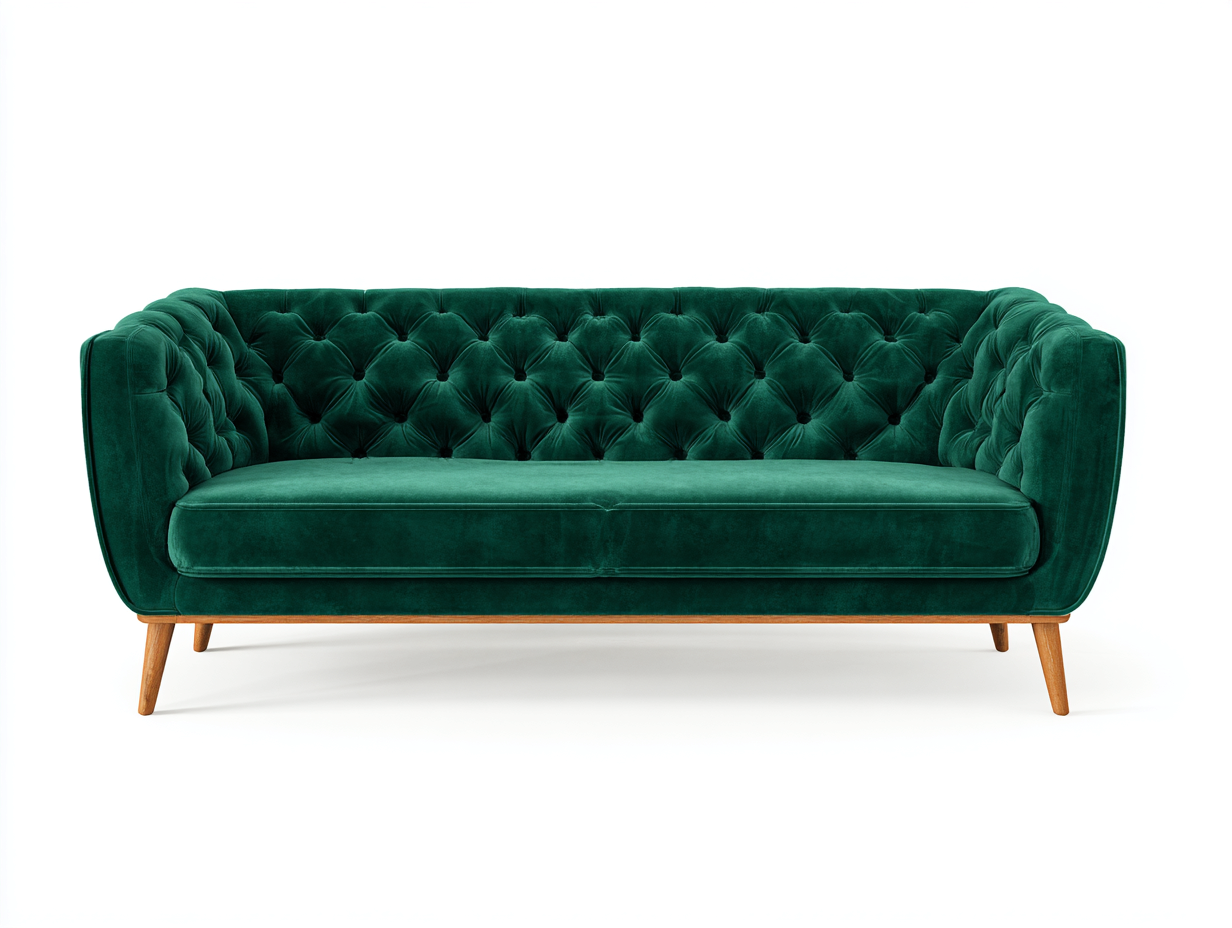 3 Seater Sofa 220×90×78 cm - Green - for living room