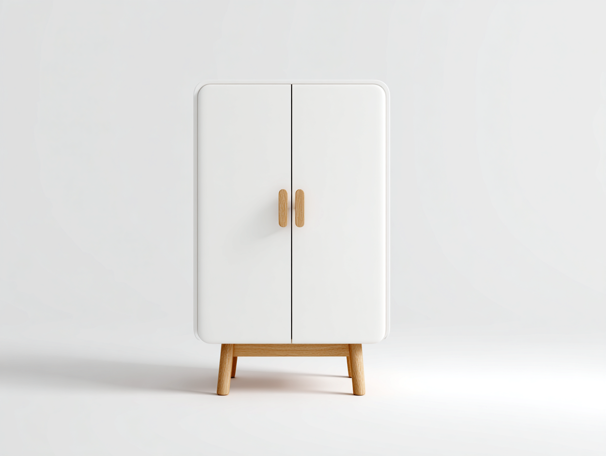 Wardrobe 90×50×140 cm - White - for bedroom